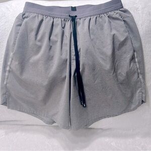 Men’s Nike lined running shorts gray size Large